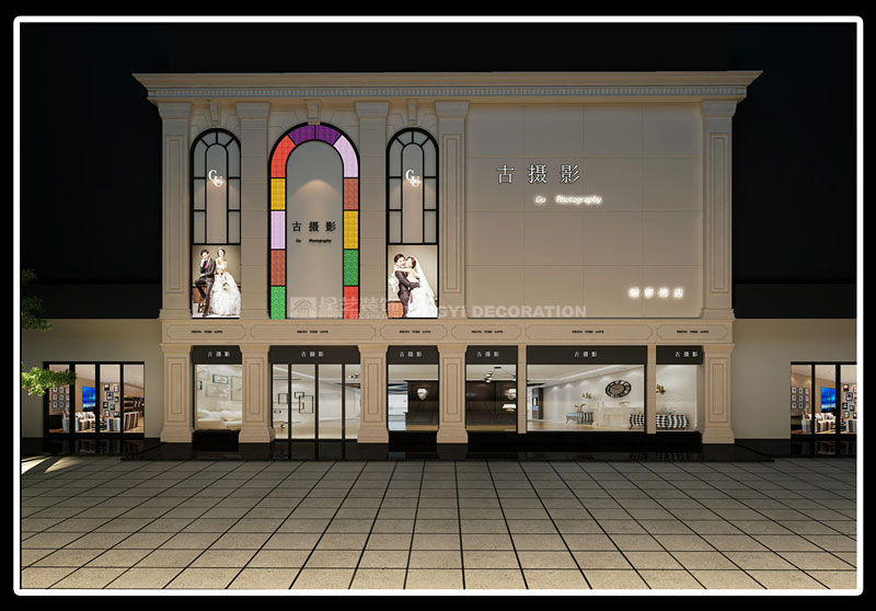 古攝影門頭設(shè)計效果