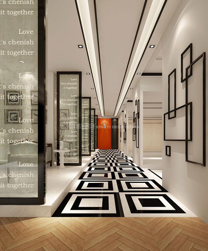 古攝影婚紗店裝修之化妝卡座過道設(shè)計效果