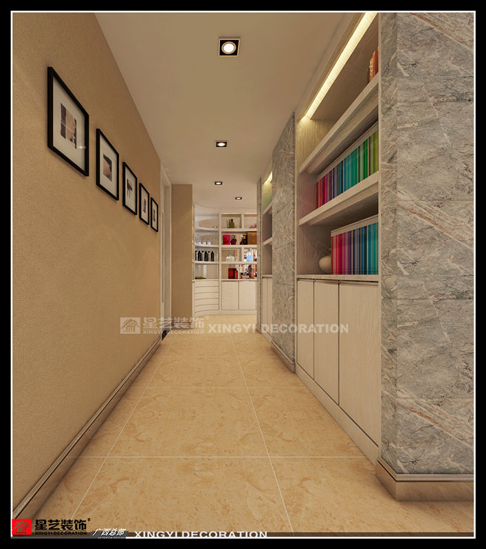 華西商貿(mào)城辦公樓裝修過(guò)道設(shè)計(jì)效果第二張