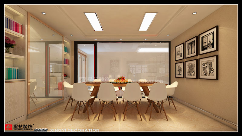 華西商貿(mào)城辦公樓裝修小會(huì)議室設(shè)計(jì)效果第一張