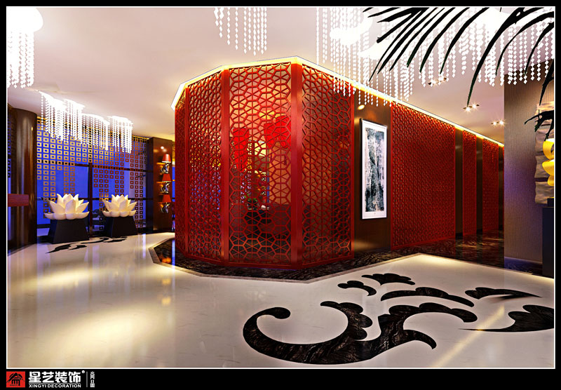 柳州東堤酒吧裝修第二層餐廳設(shè)計(jì)效果02