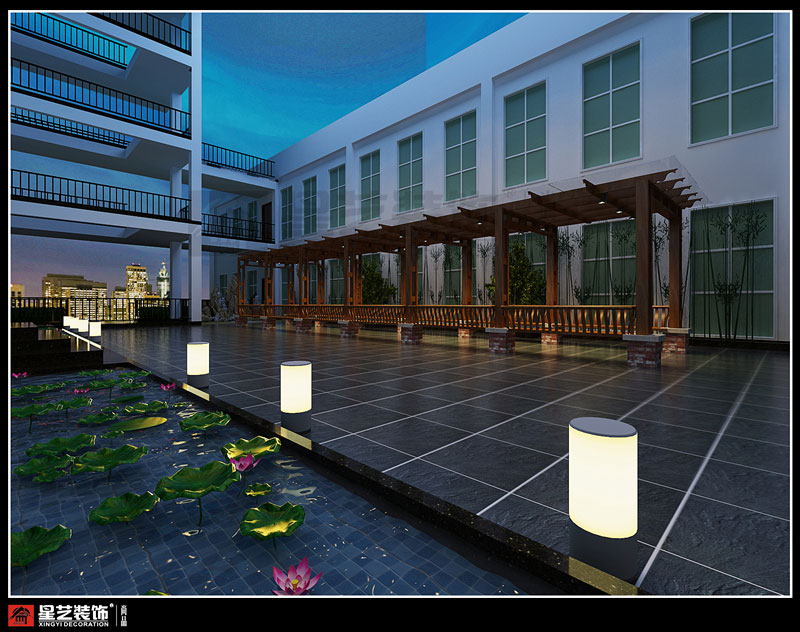 勁達(dá)興紙業(yè)辦公大樓中庭設(shè)計(jì)效果