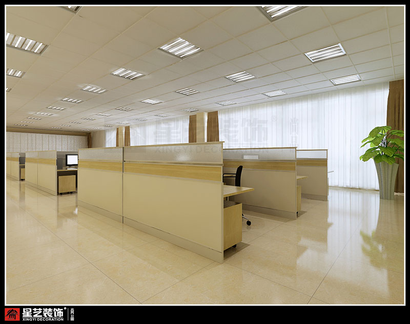 勁達(dá)興紙業(yè)辦公大樓員工辦公室設(shè)計(jì)效果