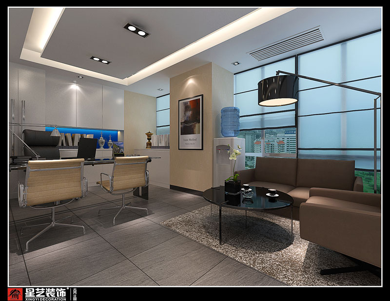 廣西中青旅辦公室副經(jīng)理辦公室裝修設計效果圖01
