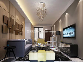 東盟中央城90平現(xiàn)代簡約客廳設(shè)計效果