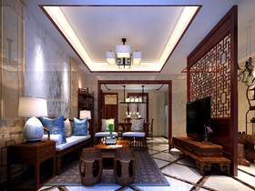 翡翠園赫瑛軒260平現(xiàn)代簡(jiǎn)約客廳裝修設(shè)計(jì)效果