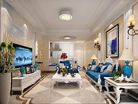 中海國際社區(qū)102平裝修效果圖