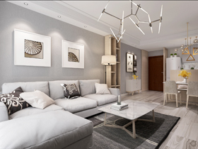 中海國際社區(qū)90平裝修案例