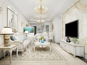 保利領秀前城110平裝修案例