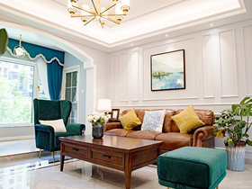 南寧綠地國際花都140平美式風格720°全景