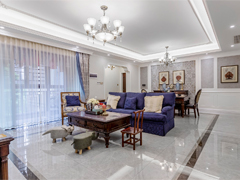 美泉140平美式風格實景全景