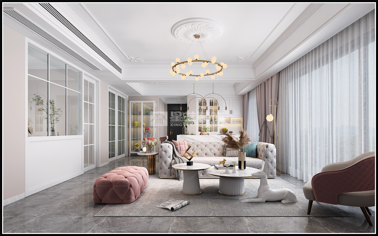 財(cái)富廣場(chǎng)名門(mén)天境135平裝修案例