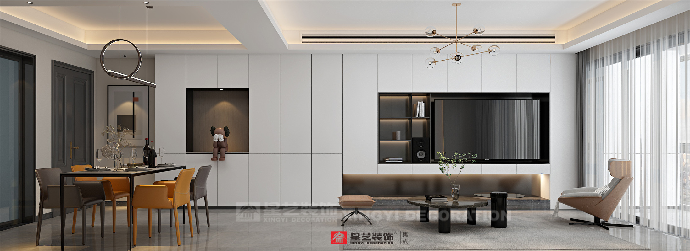 財(cái)富廣場(chǎng)90平裝修案例