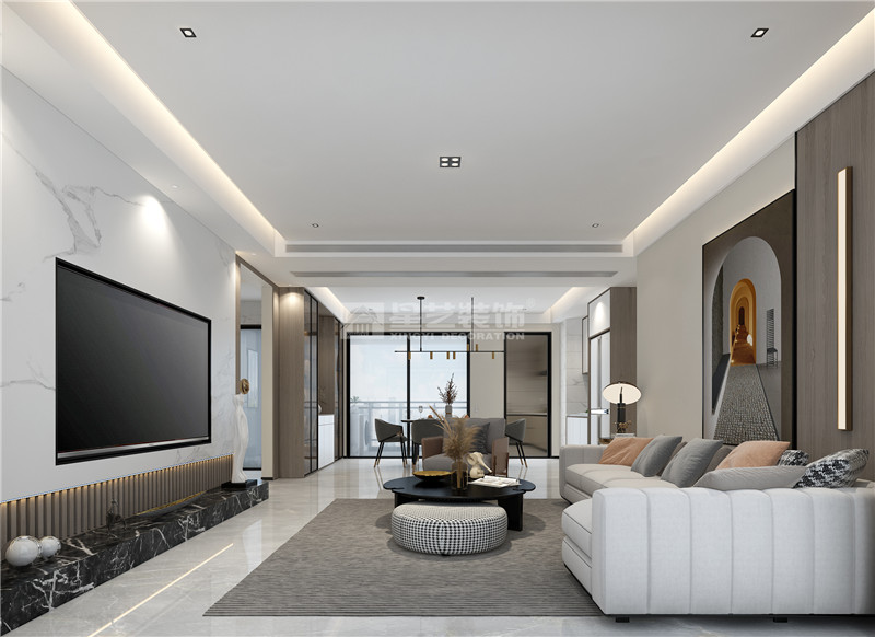 恒泰幸福港灣174平裝修案例